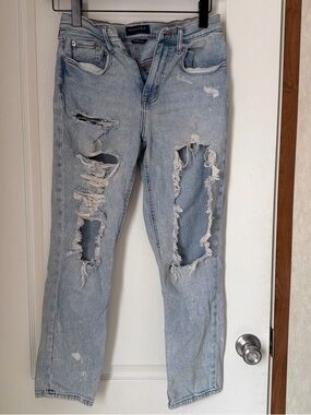 Aeropostale Light Blue Distressed Boyfriend Jeans